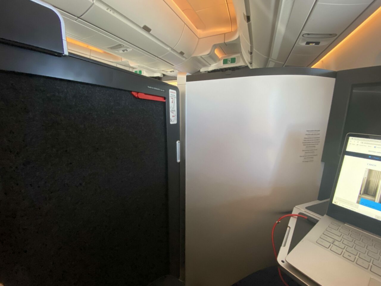 British Airways A350 Club Suites door 