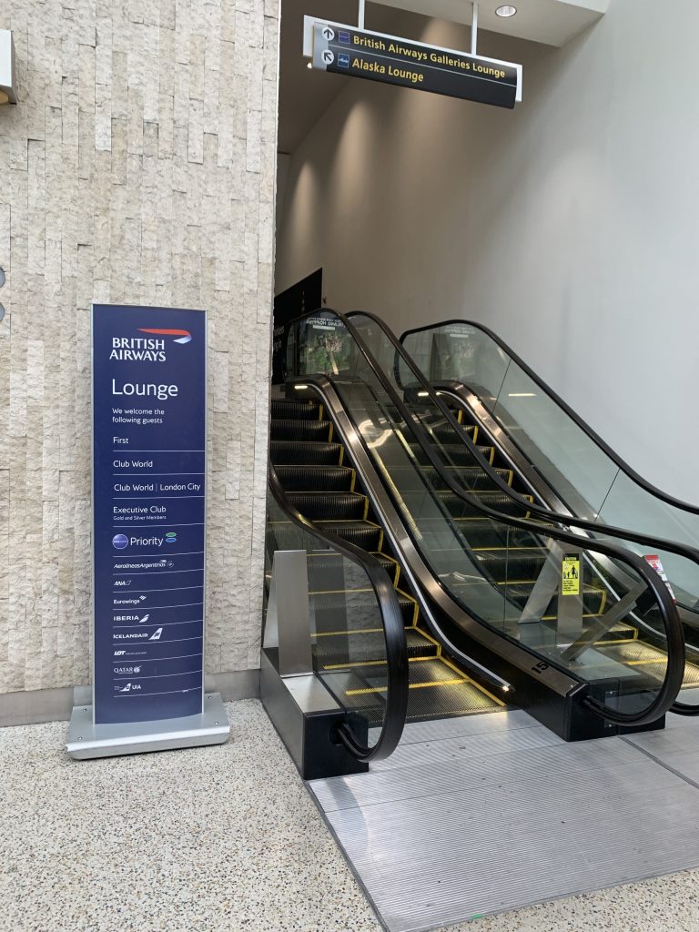 British Airways Concorde Room entrance 