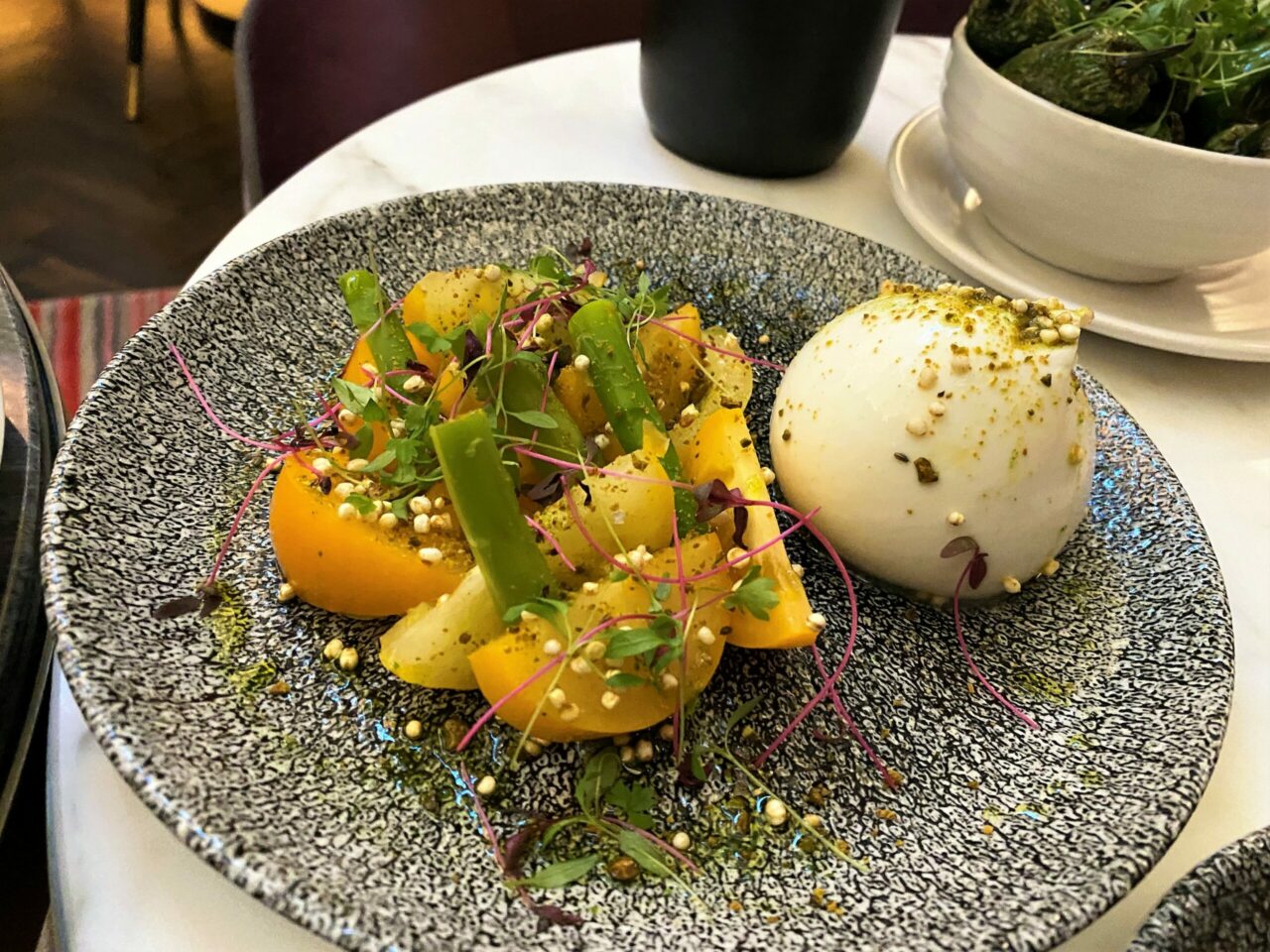 Burrata with tomato salad 