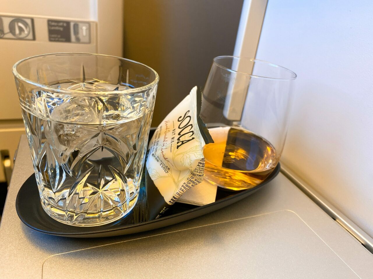 British Airways Club World B777-300ER snack 