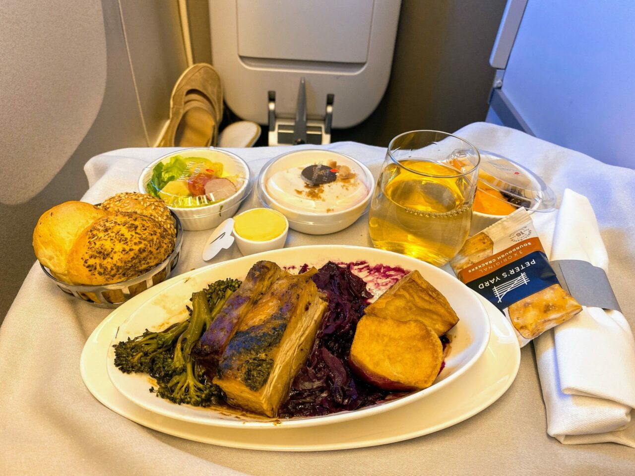 British Airways Club World B777-300ER starter meal 