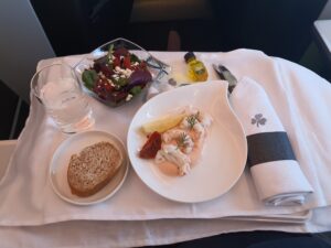 Aer Lingus A330 Maiden Flight meal