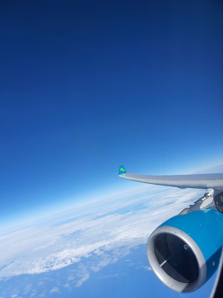 view from Aer Lingus A330 Maiden Flight