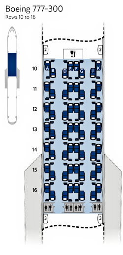 British Airways Club World B777-300ER seat plan 