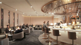 Champagne bar in BA/AA's equivalent of the Concorde Room/Flagship First Dining at JFK's terminal 8