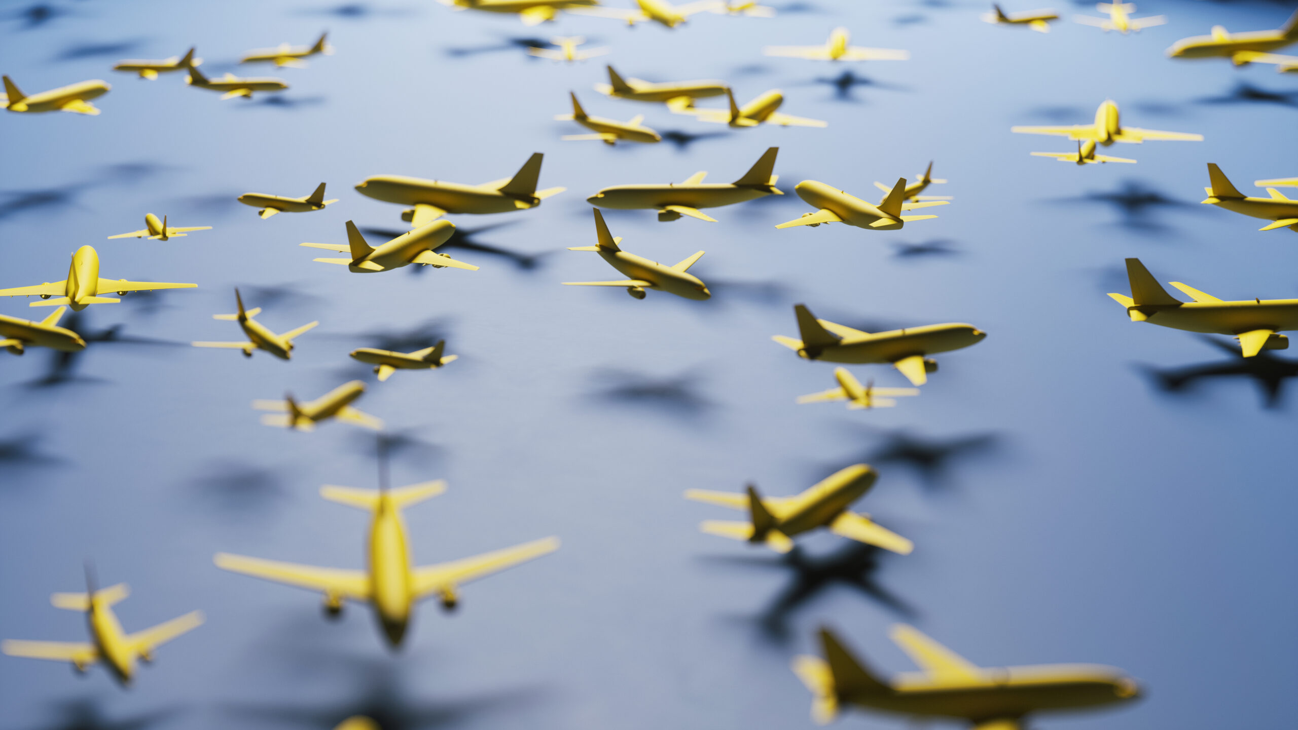 Business class flights round - Airplanes on flight radar, concept digital design