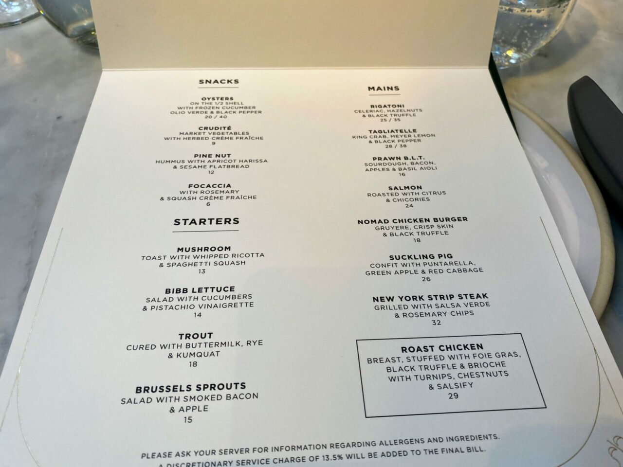 Nomad menu online