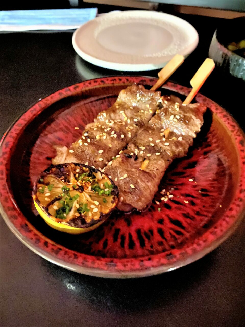 Kebab at Azido restaurant at Mango House LXR Hotel 