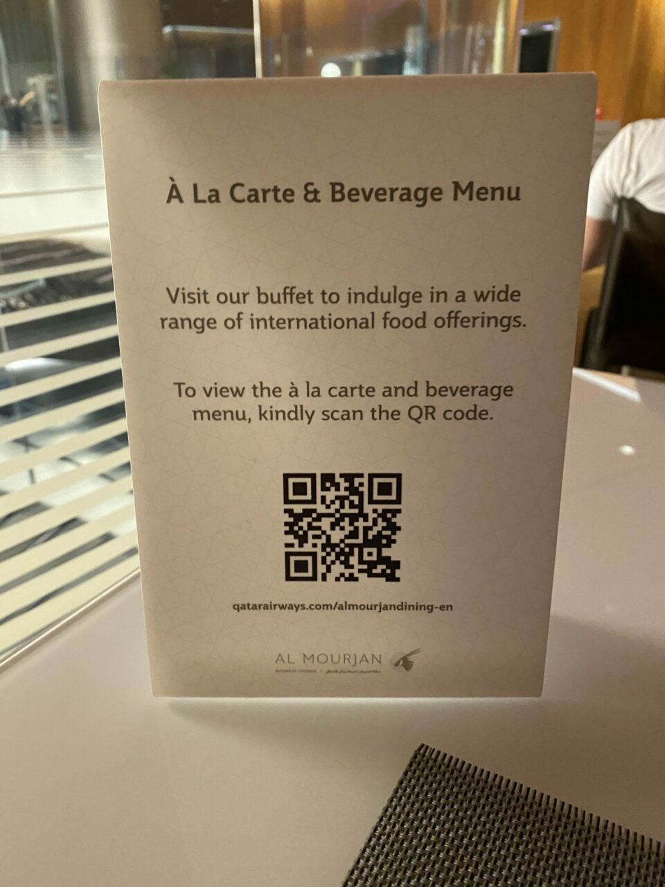 A la Carte and Beverage Menu 