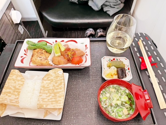 JAL B787 review main japanese meal 