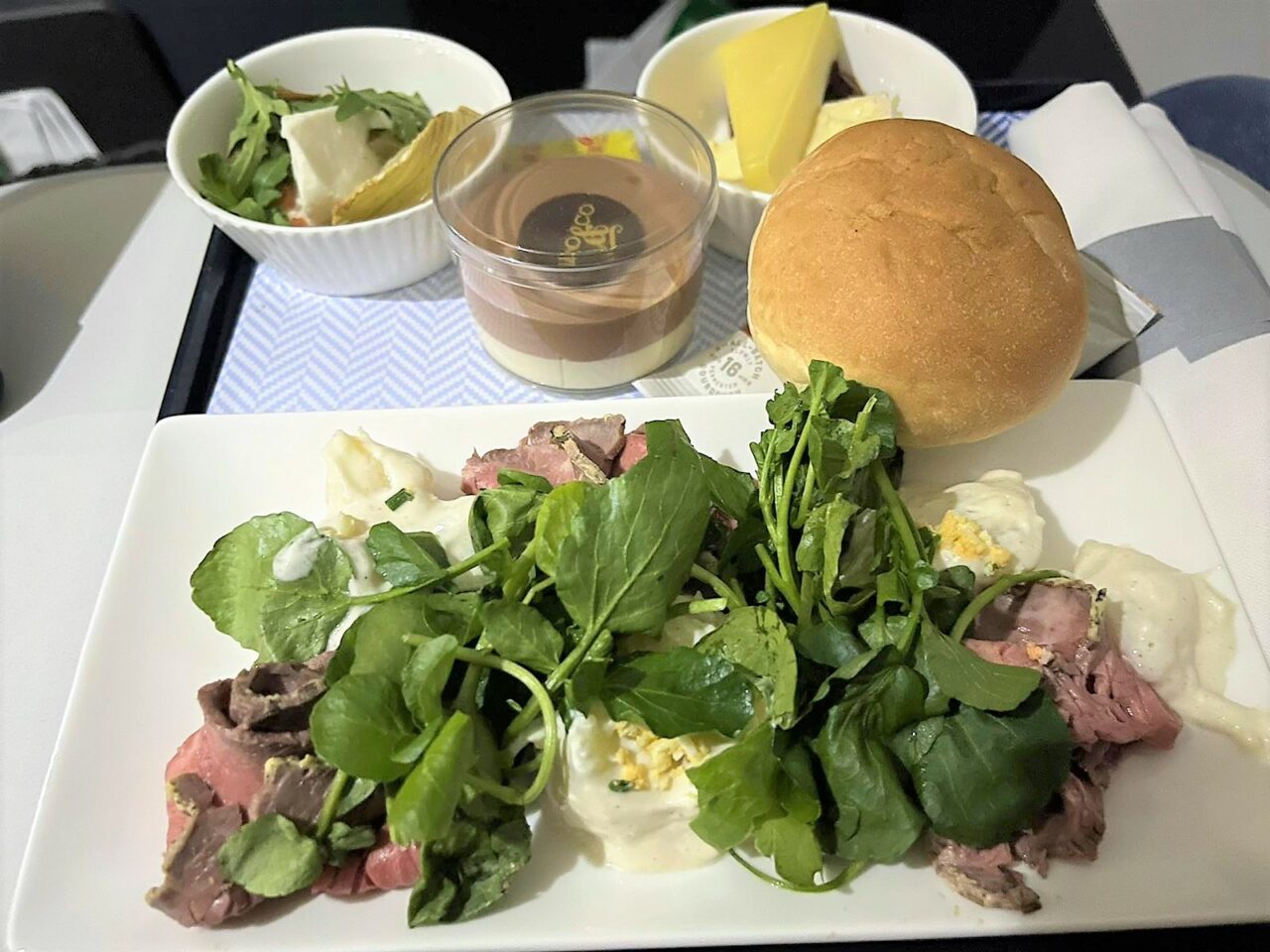 British Airways Club Europe meal in 2022 