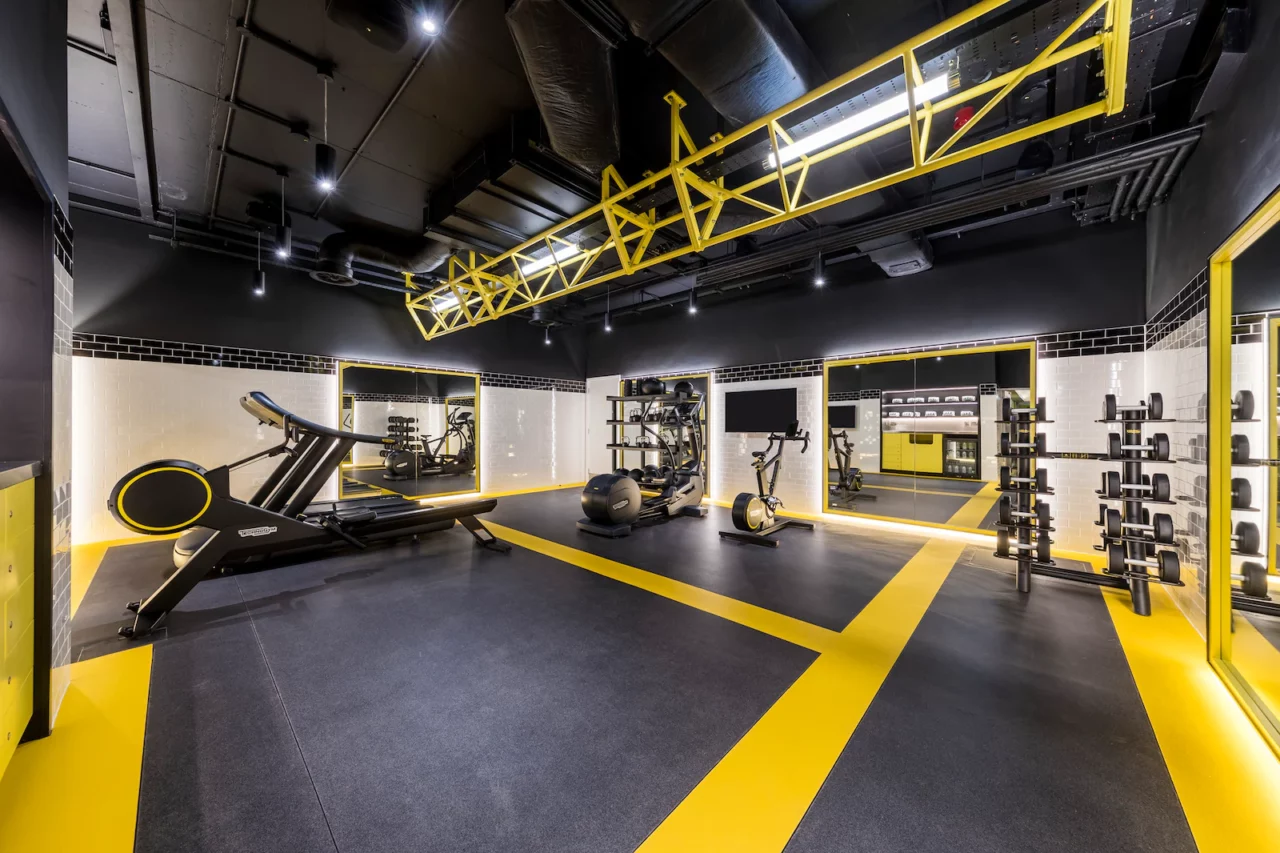 modern gym at nHow London hotel