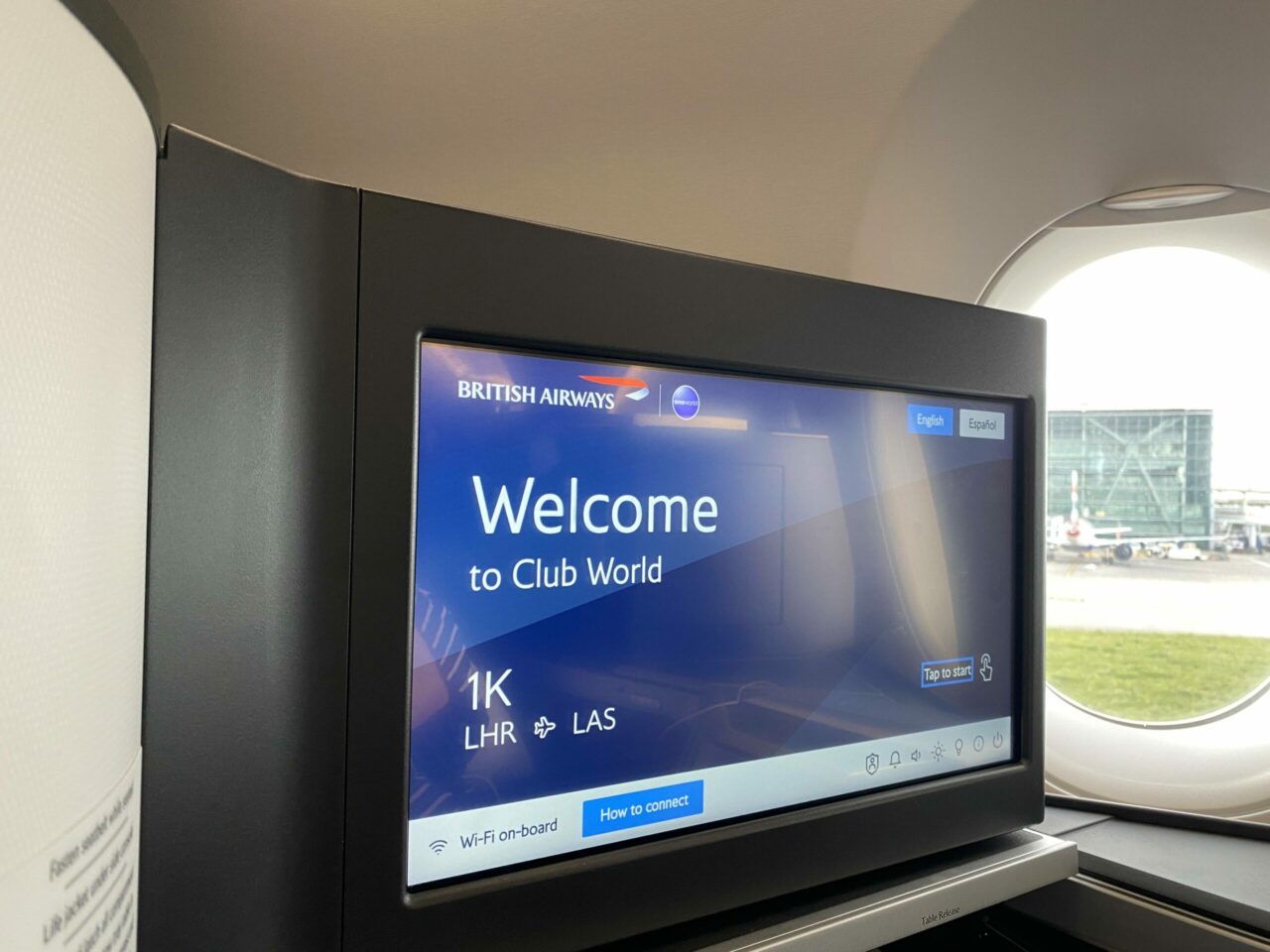 British Airways A350 Club Suite IFE Screen 