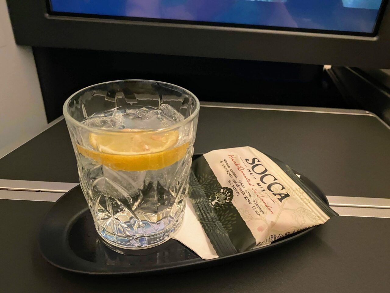 British Airways A350: Club Suite water 