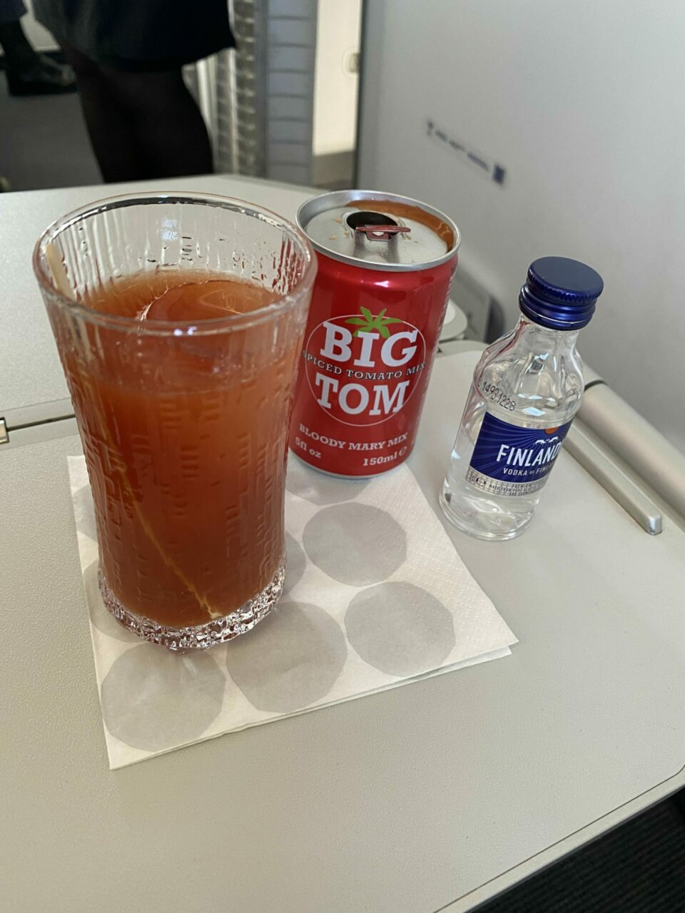 Finnair A321 short haul business class Beverages 