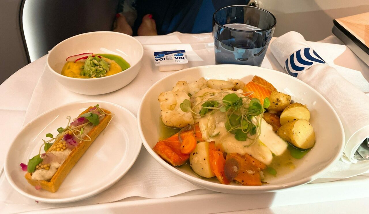 Finnair new business class meal 