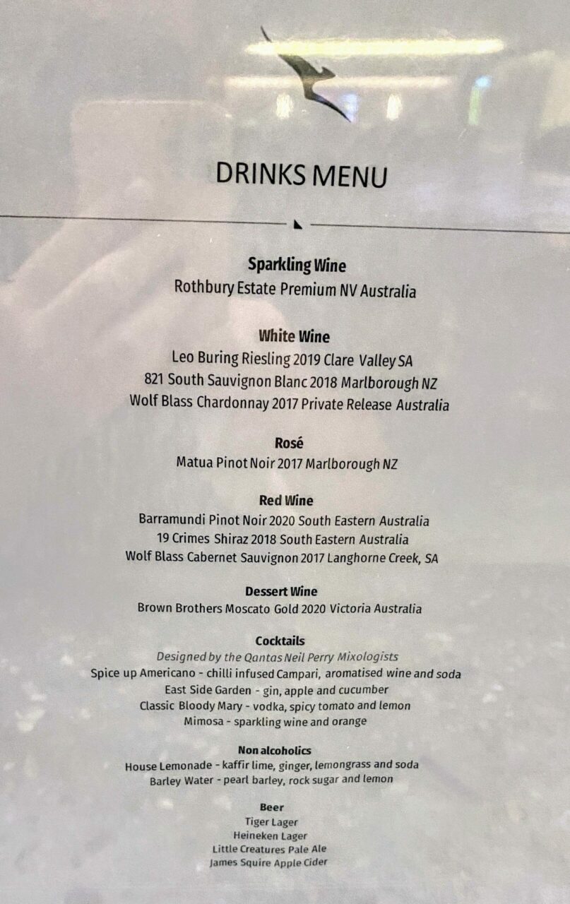 Drinks Menu 