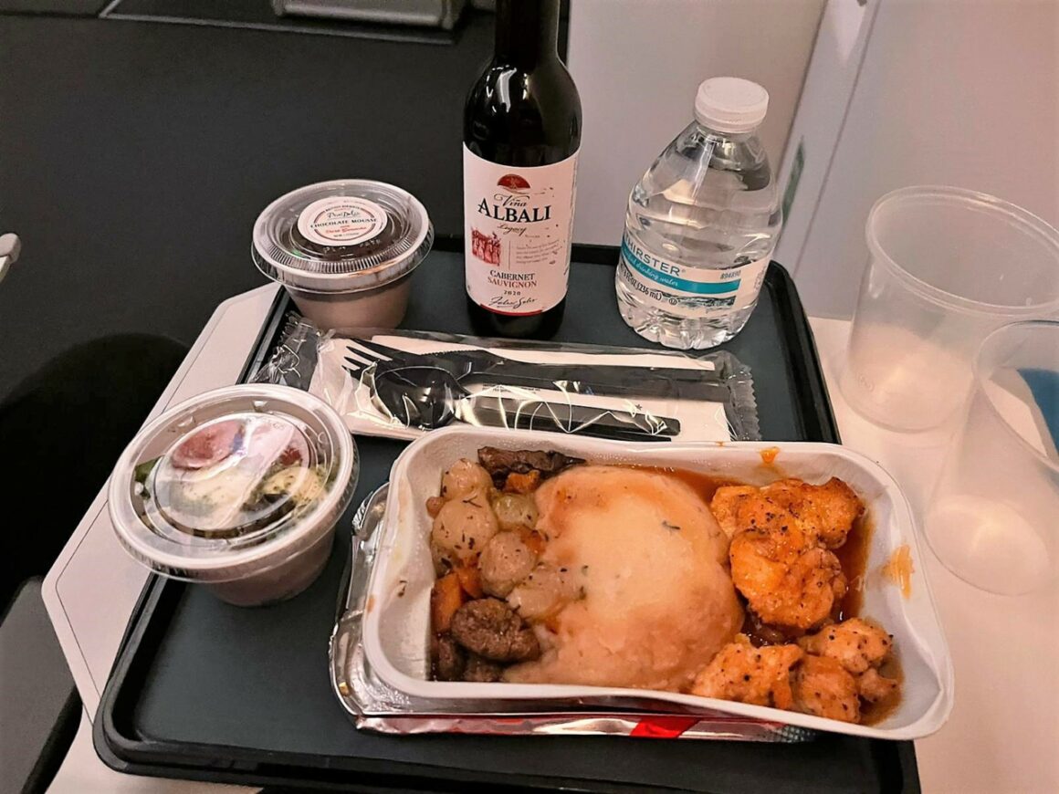 British Airways A350 World Traveller Food