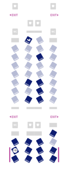 Finnair A350 new business class seat map for larger business cabin