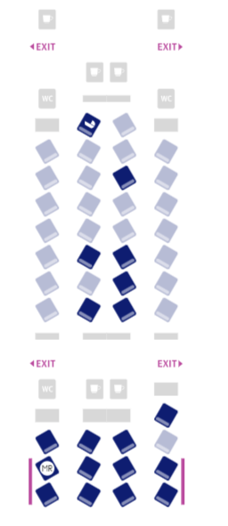 Finnair A350 new business class seat map for larger business cabin 