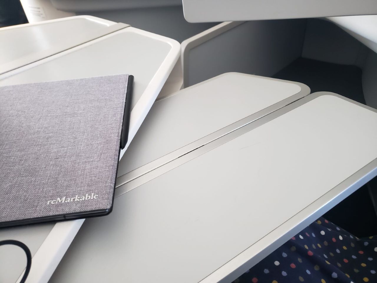 Finnair tray table rotate