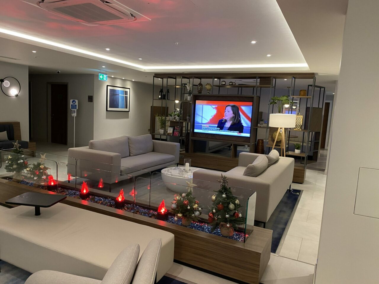comfortable seating area