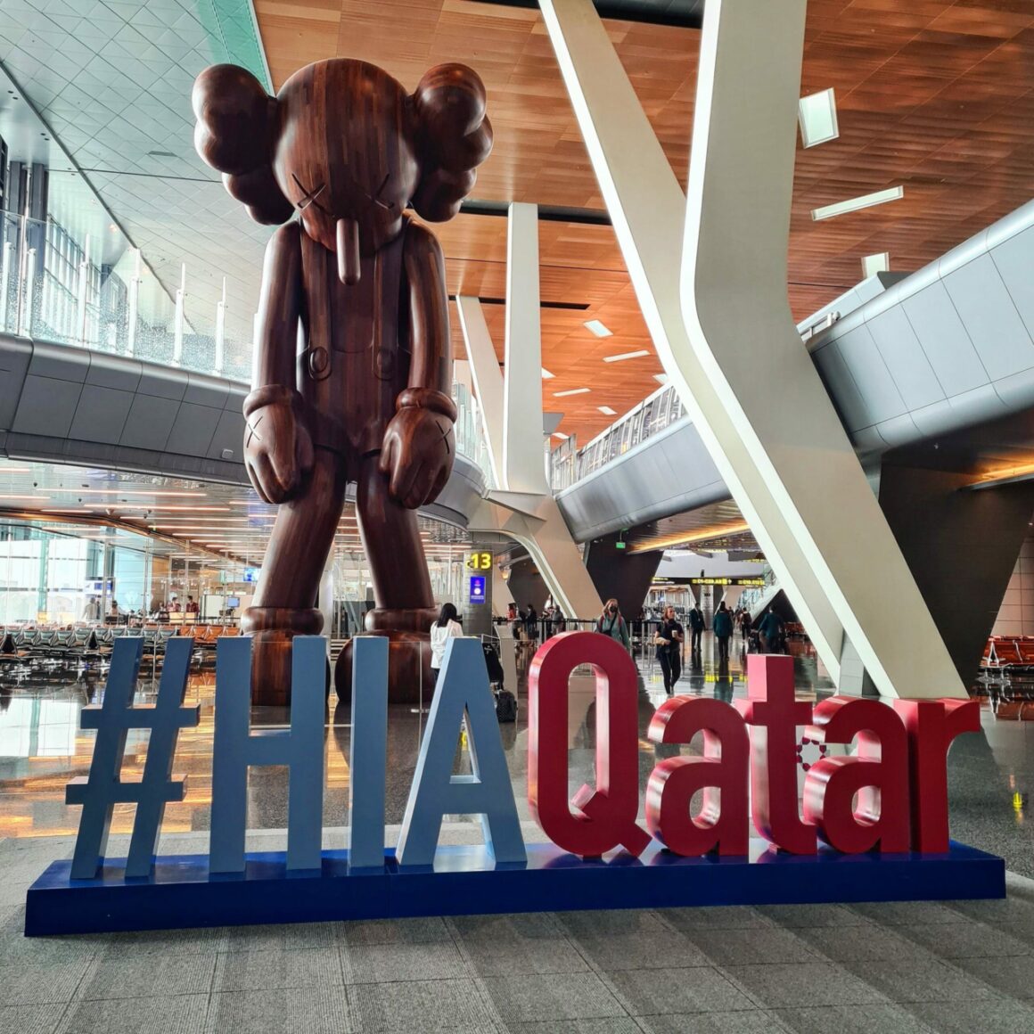 'Small Lie' by American artist KAWS at Hamad International Airport
