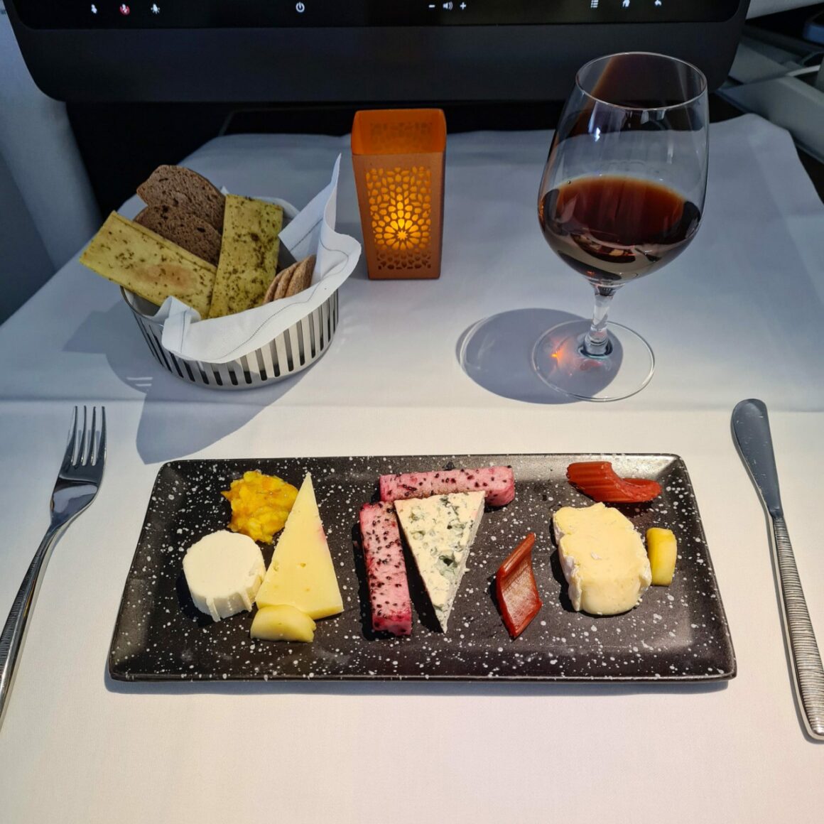 Qatar Airways Q Suites Melbourne to London part 2 food and drink