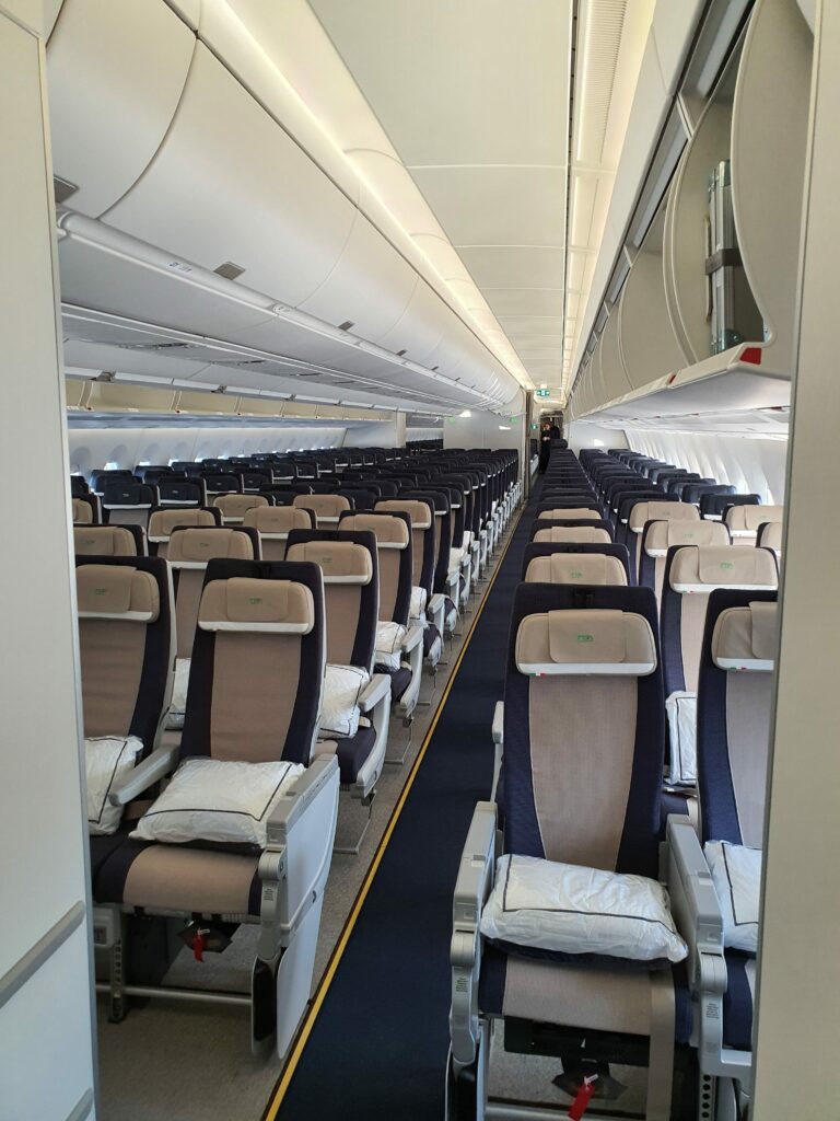 ITA Airways A350 Maiden Flight economy cabin 
