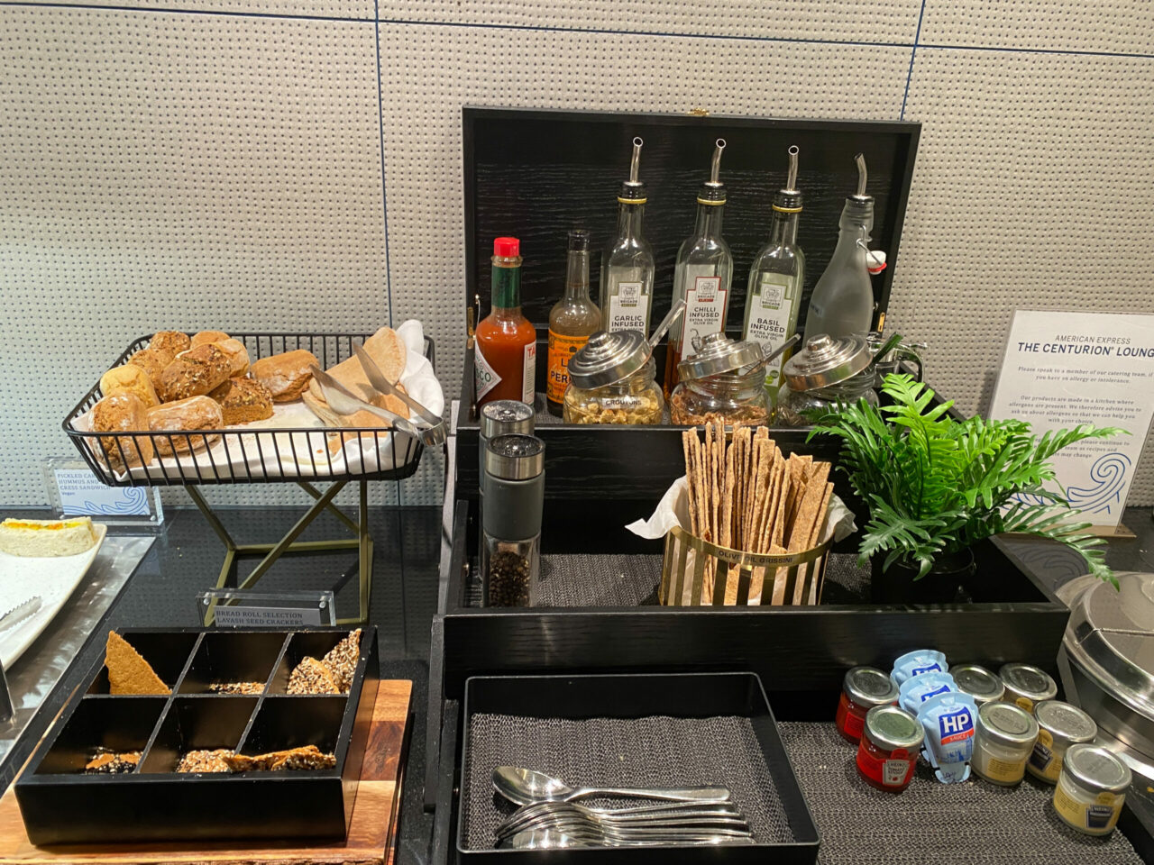 American Express Centurion lounge buffet