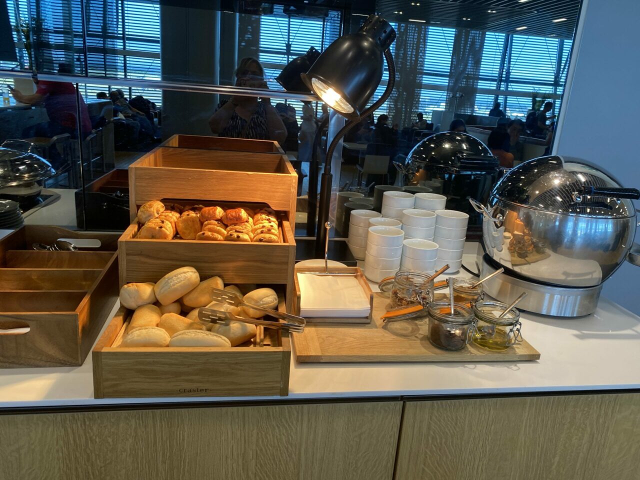 Lufthansa lounge bread selection