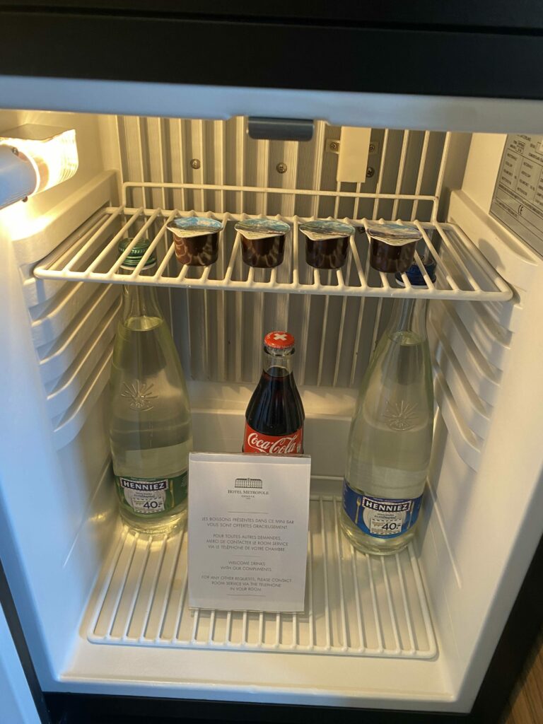 Hotel Metropole review fridge 