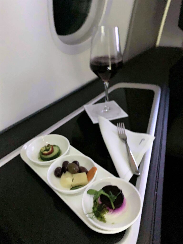 British Airways' longest flight in First meal starter 