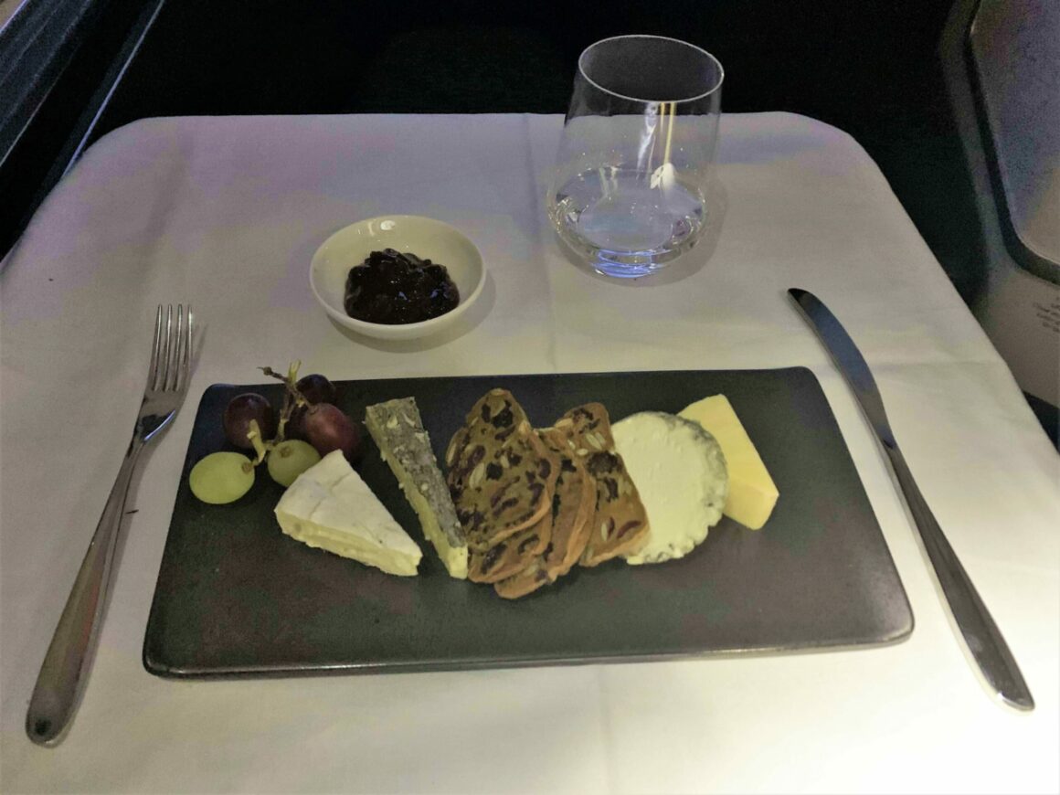Cheese in British Airways' longest flight in First