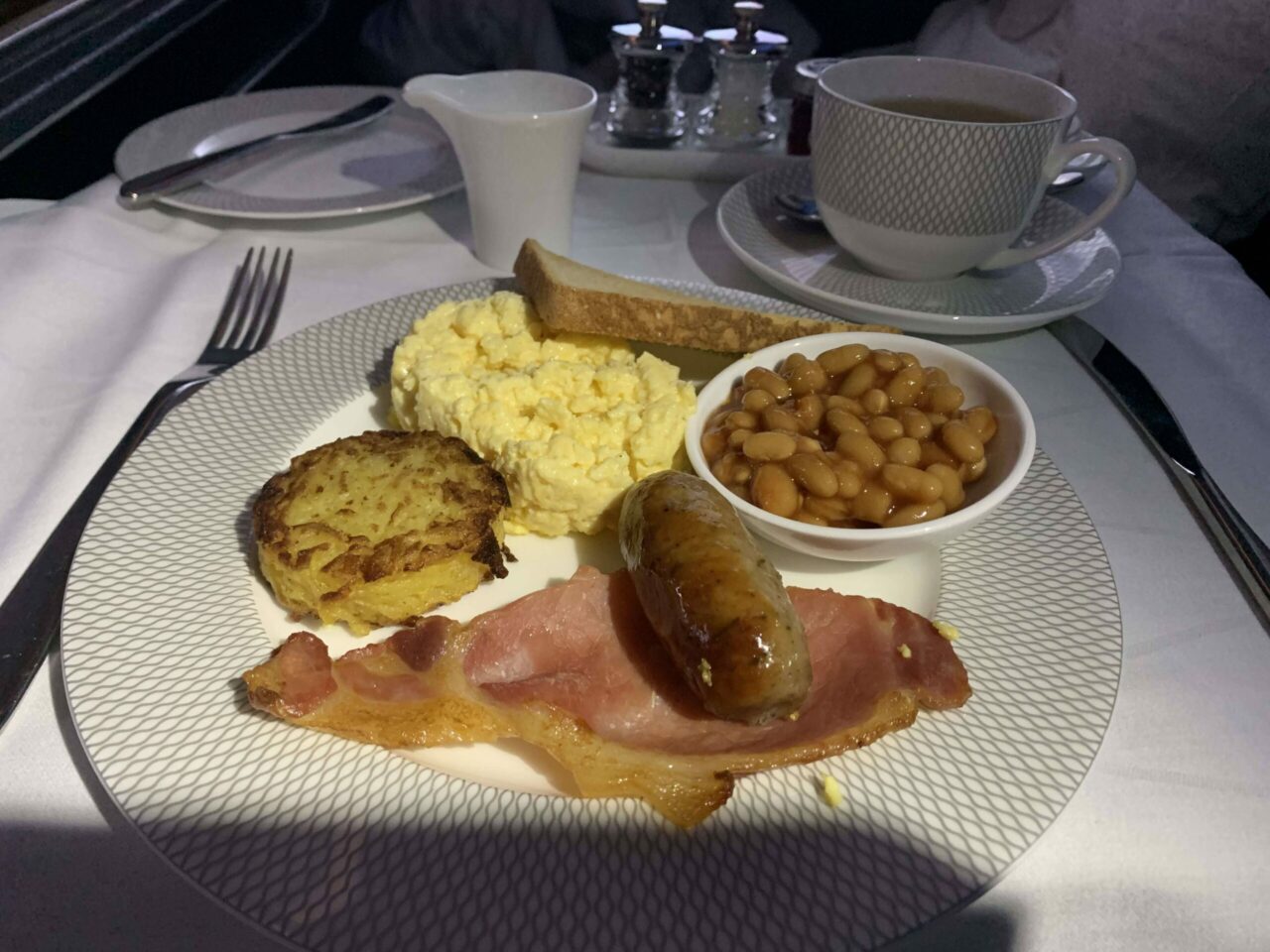 Full English Breakfast British Airways' longest flight in First