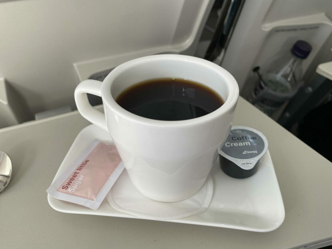 Swiss A220 business class coffee 