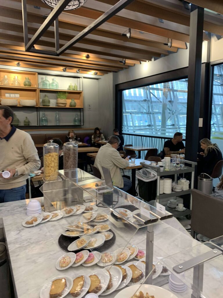 Santiago airport Priority Pass lounge buffet 