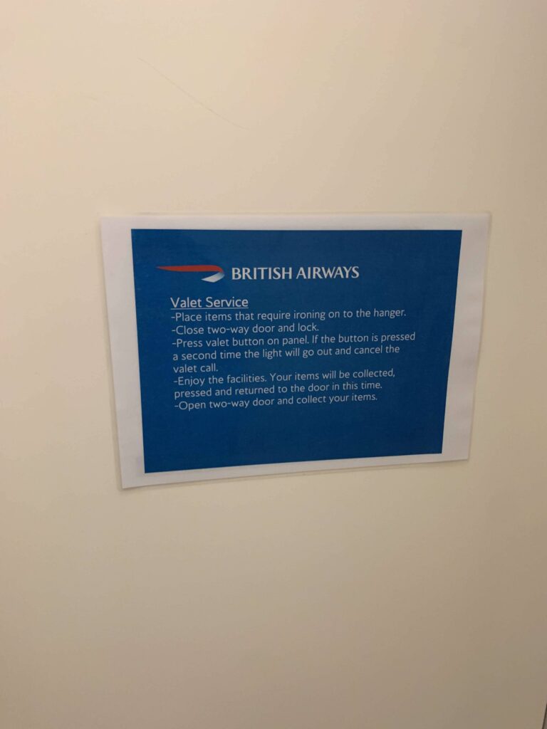 BA Heathrow T5 Arrivals lounge valet service 