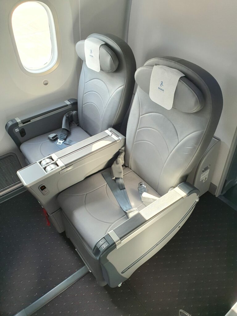 Norse Atlantic Airways 787-9 Maiden Flight seat 