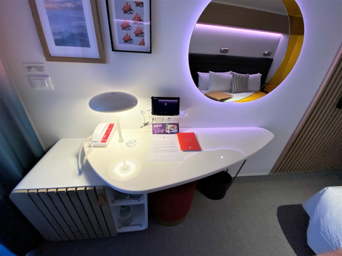 Virgin Voyages Valiant Lady desk 