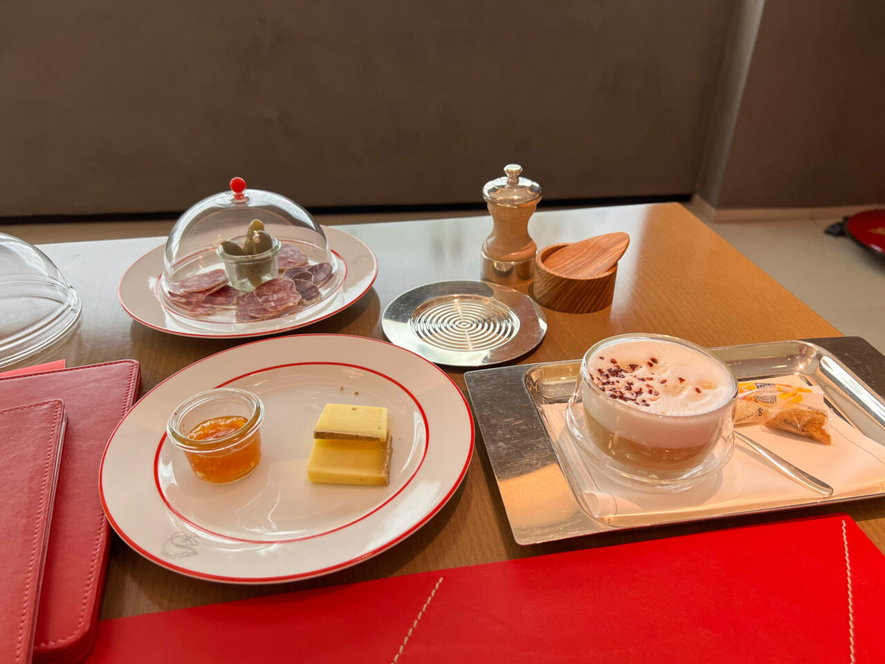 Air France La Première First Class Lounge dessert