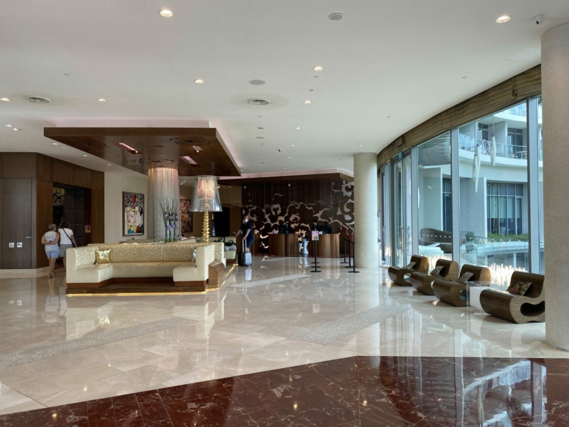 W Singapore Sentosa Cove hotel reception area