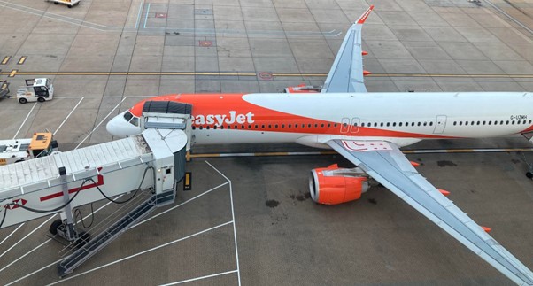 boarding the easyjet flight