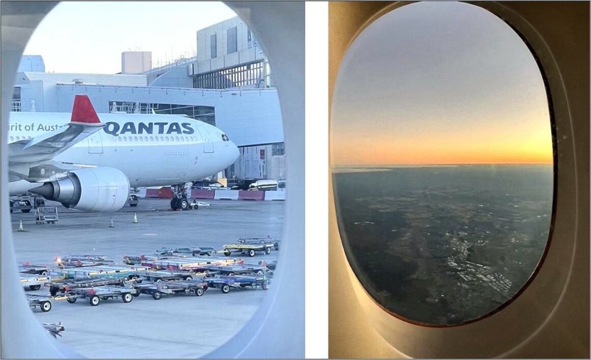 Qantas First Class Plane and Window Seat 