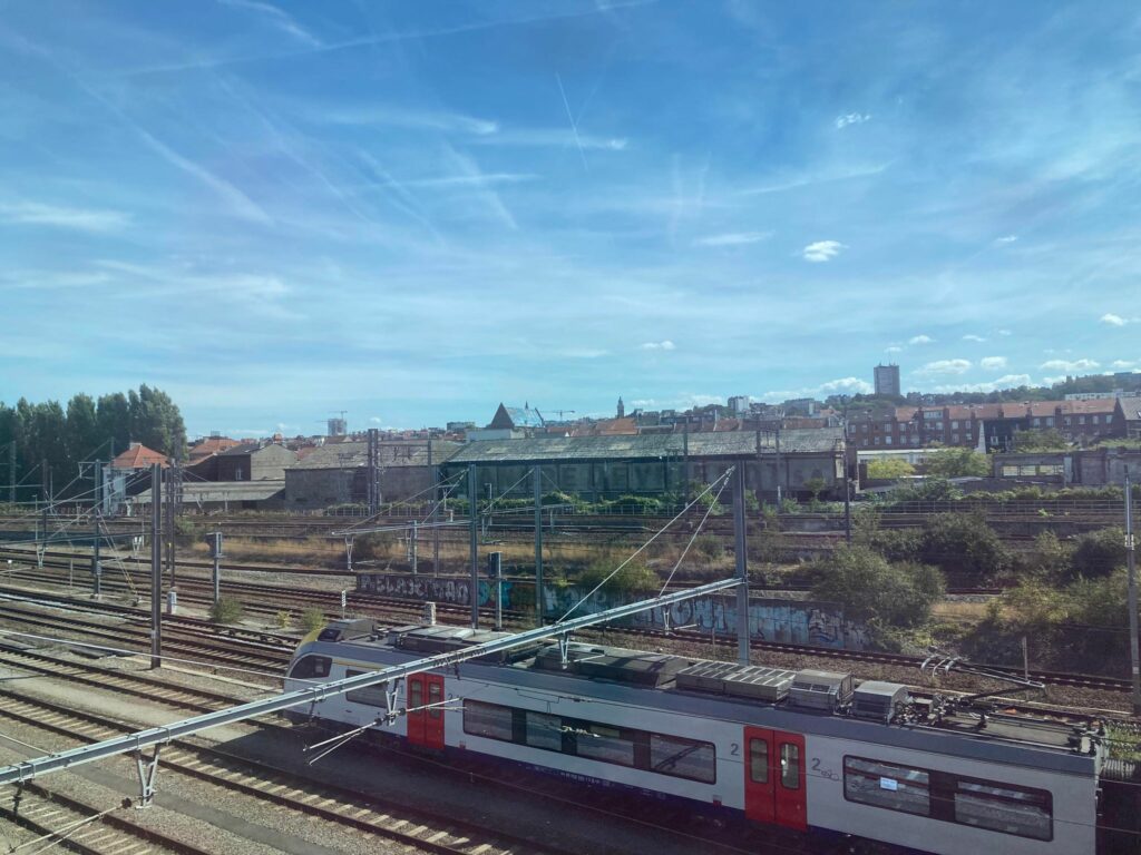 eurostar window view, belgium