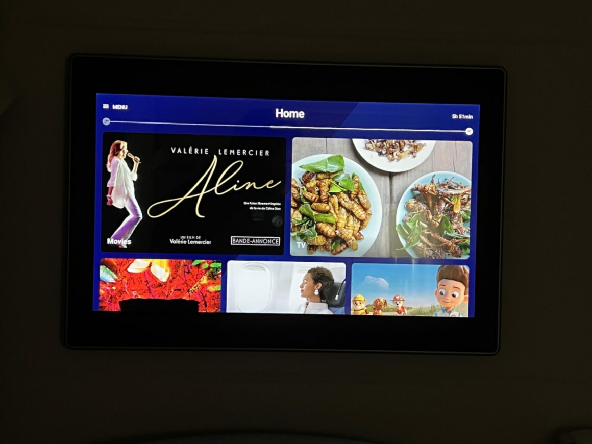 Air France La Première First Class IFE Screen