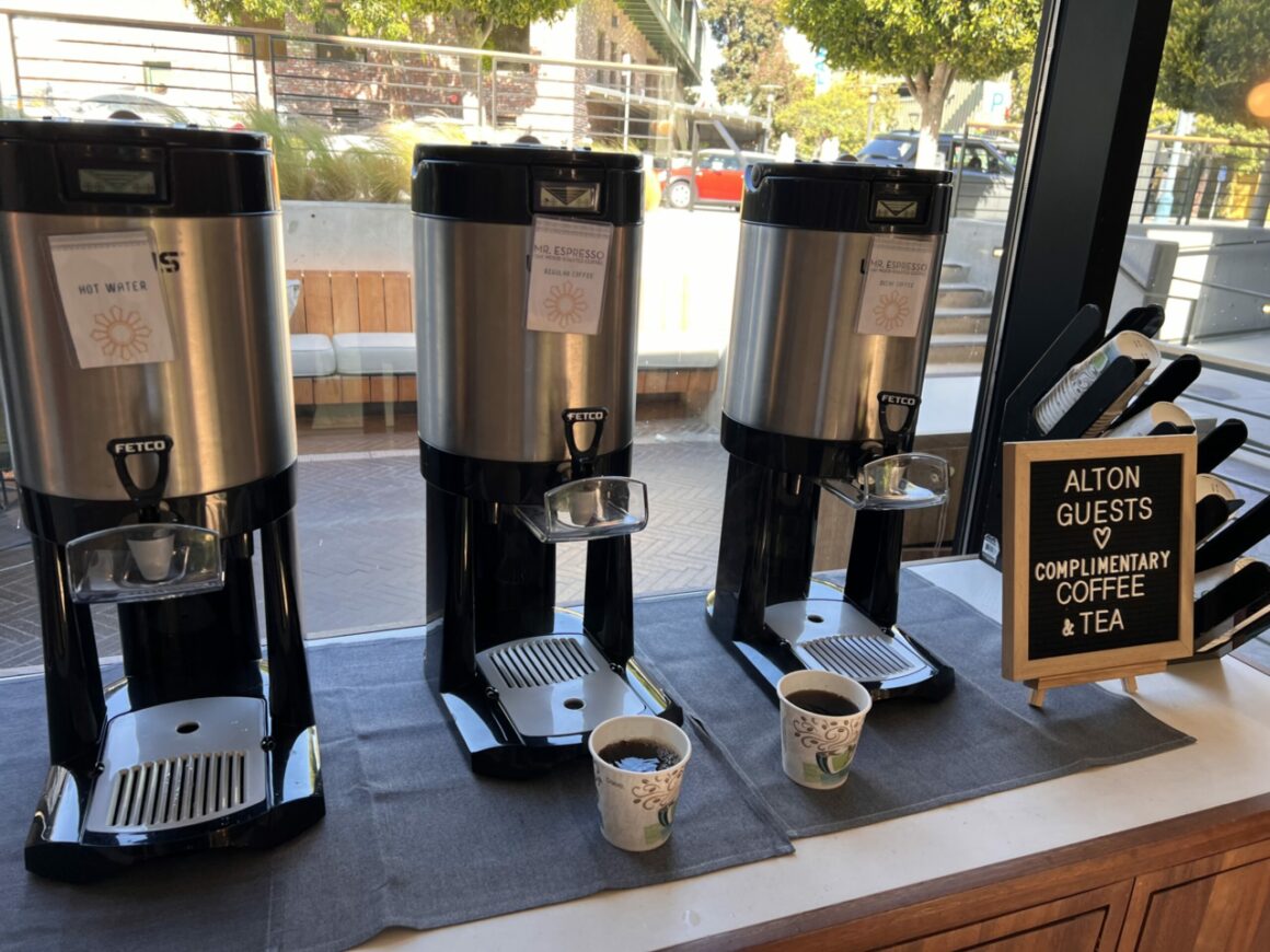 Complimentary Coffee for Alton Guests