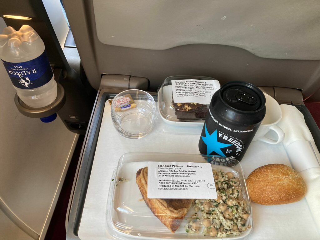 eurostar standard premier, food