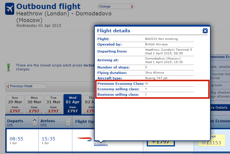 How to get BA status &#8211; maximising your tier points &#8211; Turning left for less fareClass popup en