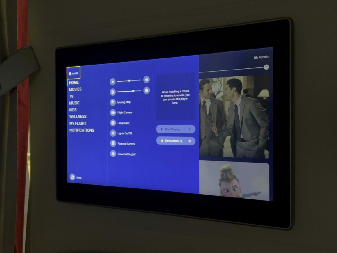 Air France La Première First Class IFE Screen